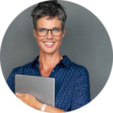 lady with laptop