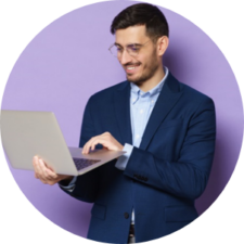 Man with laptop